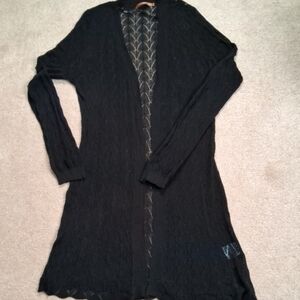 Belldini Elegant Lace  Black Women's Cardigan